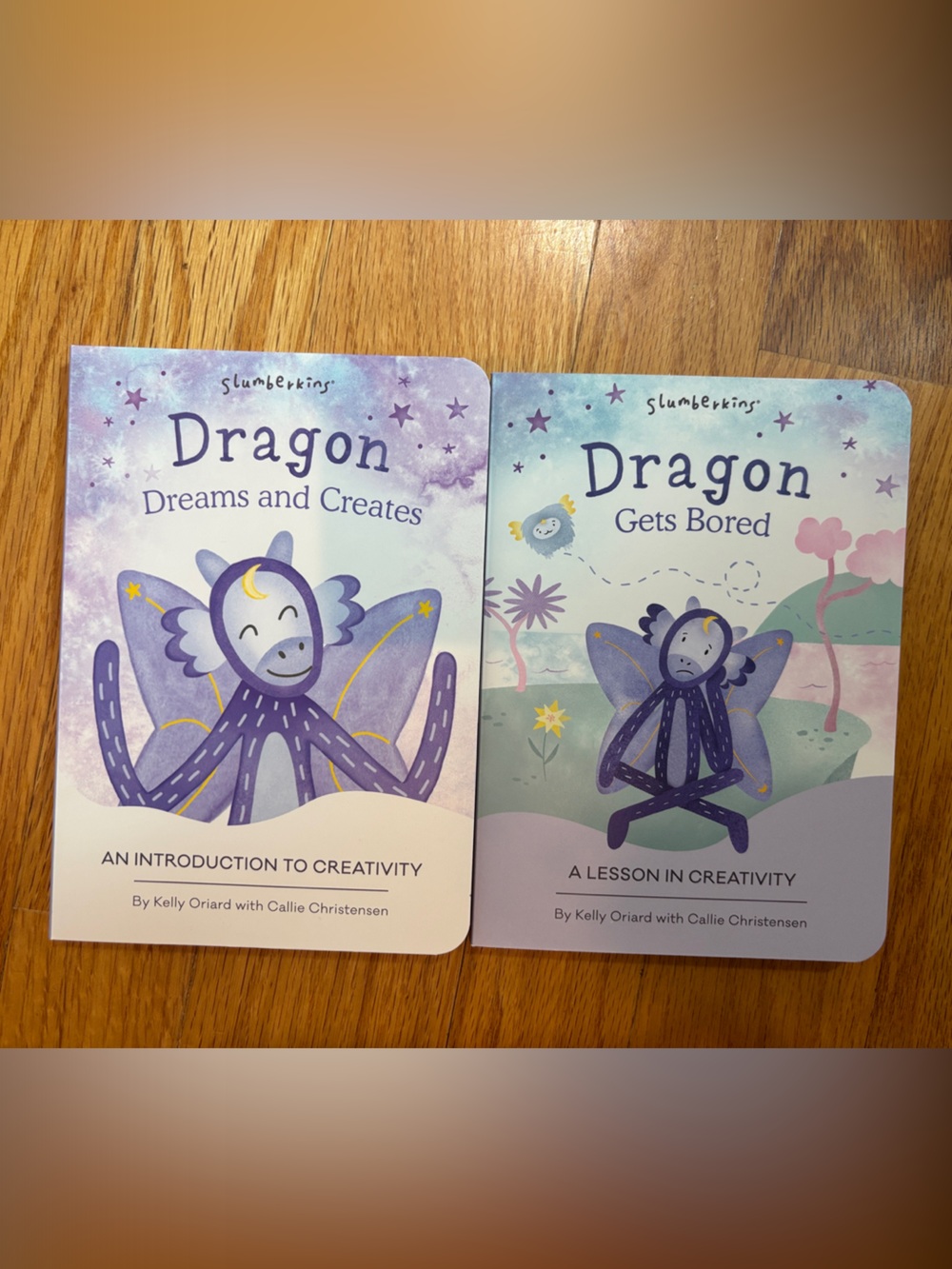 Slumberkins - Dragon Board Books - Dragon Dreams and Creates & Dragon Gets Bored